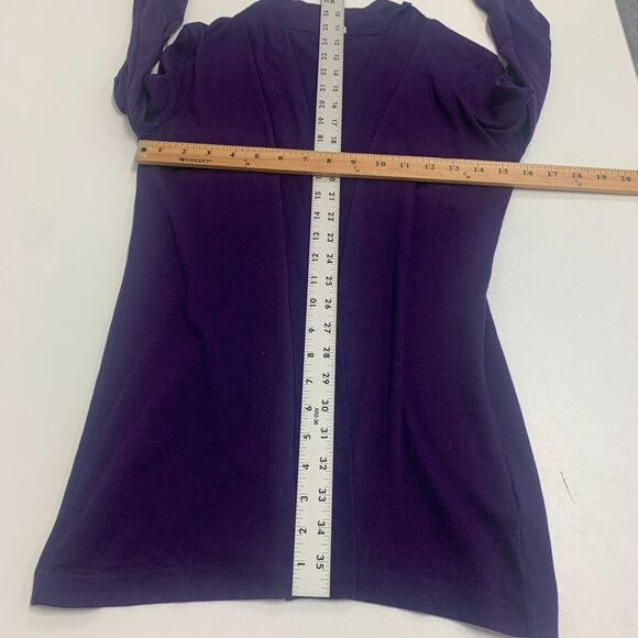 J Crew Cardigan Womens XS Extra Small Mulberry Cotton Blend Open Front Knit - Picture 7 of 11